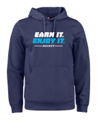Earn it, enjoy it tekninen huppari - tummansininen