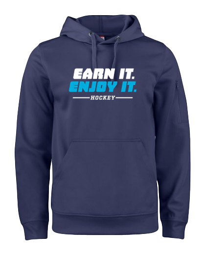 Earn it, enjoy it tekninen huppari - tummansininen